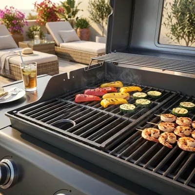 Immagine prodotto di Milani Home - griglia per barbecue piccola, ghisa, ricambio cottura barbecue, nero, 22 x 41.5 cm
