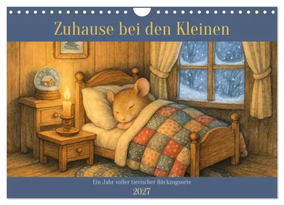 Produktbild von Zuhause bei den Kleinen. Ein Jahr voller tierischer Rückzugsorte. (Wandkalender 2027 DIN A4 quer), CALVENDO Monatskalender