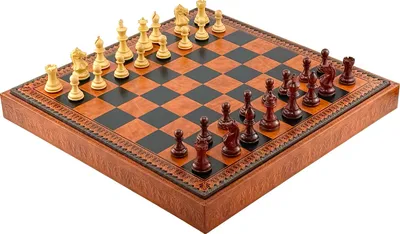 Produktbild von Italfama Klassik Schachfiguren 7,8 cm Rosenholz + Italienisches 3-in-1 Lederette Brett 48 cm