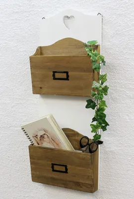Image de Étagère murale avec cœur 12028 Étagère 60 cm Vintage Shabby Landhaus Étagère de cuisine blanche