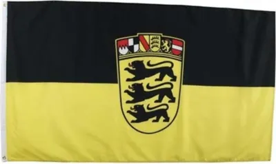 Produktbild von MFH Fahne 90 x 150 cm - Baden-Württemberg - schwarz/gelb