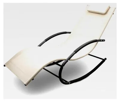 Produktbild von Sonnenliege Gartenliege Relaxliege Schaukelliege Liegestuhl Schaukelstuhl (1 Liege) (Beige)