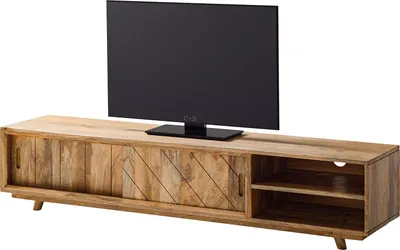 Produktbild von home24 Tv-Lowboard - Mango Massiv / Wiener Geflecht