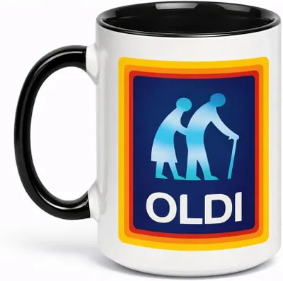 Productafbeelding van Oldi mok 325 ml - Grappig artikel cadeau-idee voor ouderen - Vaderdagcadeau - Verjaardagscadeau - Oma - Opa - Papa
