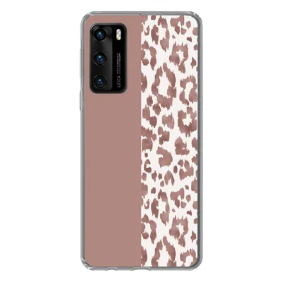 Produktbild von MuchoWow® Handyhülle Schutzhülle Hülle für Huawei P40 Tiermuster - Rosa - Tiere Silikon Softcase Handy Hülle - Handytasche