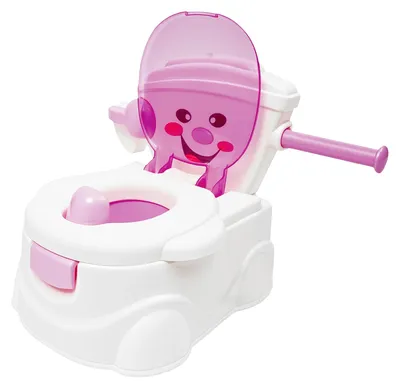 Produktbild von 3-in-1 Kinder Töpfchen - Töpfchentoilette zum Toilettentraining - Mit Toilettenpapierhalter - Herausnehmbarer Einsatz - Ergonomischer Sitz - Für 6 Mon–5 Jahre - Rosa