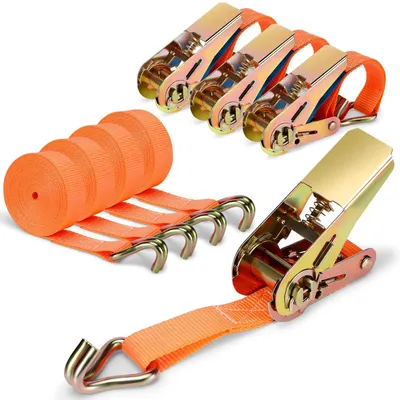 Productafbeelding van Set van 4 Spanbanden met Sjorriem, 4 m x 1000 kg