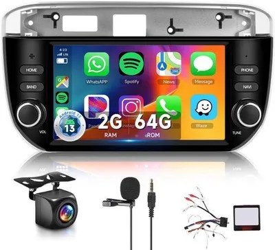 Productafbeelding van 【2+64G】 Carplay Autoradio voor 2012 2013 2014 2015, Android Autoradio, 7 Inch Touchscreen met Android Auto/WiFi/GPS/RDS/FM/Bluetooth/USB + Achteruitrijcamera