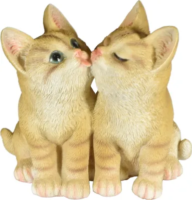 Produktbild von Katze Katzen Paar Deko Garten Tier Figur Kind Baby Skulptur Statue Kater