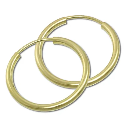 Image de GoldDream Gold Créoles 20mm 333 or jaune Boucles d'oreilles Simply Bijoux authentiques GDO0002Y
