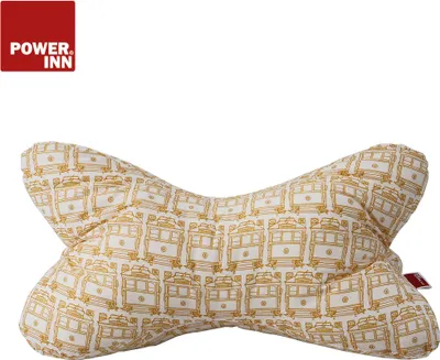 Produktbild von POWER INN Leseknochen | Beige mit Muster | Nackenkissen | Reisekissen