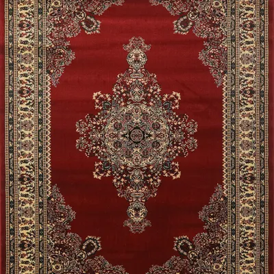 Produktbild von Orientteppich mit traditionellem Medaillon-Muster - elegant und zeitlos für Wohnzimmer und Schlafzimmer, Größe: 240 x 340 cm, Farbe: Rot-3