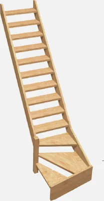 Produktbild von Normandie - Treppe 1/4 gewendelt links