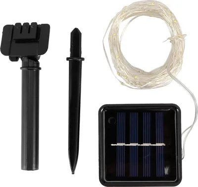 Zdjęcie produktu dla 50LED Solar Powered String Light 8 Modes Lights Dekoracja zewnętrzna IP44 Wodoodporna Ciepła biel