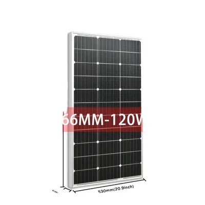 Productafbeelding van Zonnepaneel, hoge efficiëntie, strak ontwerp met glas, 120W, wit