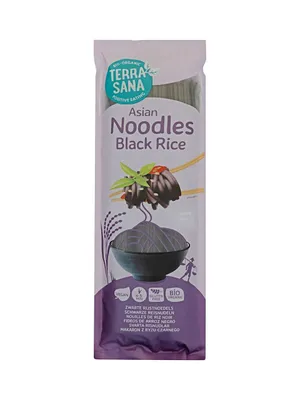 Zdjęcie produktu dla MAKARON (Z RYŻU CZARNEGO I RYŻU BRĄZOWEGO) NOODLE SPAGHETTI BEZGLUTENOWY250 g - TERRASANA