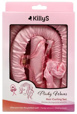 Zdjęcie produktu dla KillyS Pinky Waves wałek do kręcenia włosów ze scrunchie i klamrą