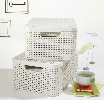 Produktbild von Curver Aufbewahrungsbox mit Deckel Style M 18L Cremeweiß