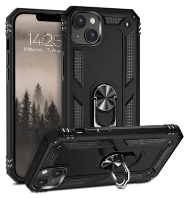 Produktbild von Armor Outdoor Handyhülle für Apple iPhone 14 Handy Panzer Case Cover Schutzhülle Farbe: Schwarz