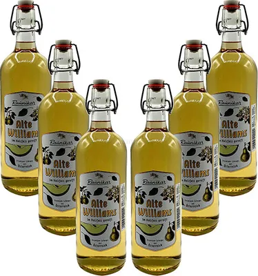 Produktbild von Raunikar - 6er Set Alte Williams Schnaps - 6x 1L (38% Vol)- [Enthält Sulfite]