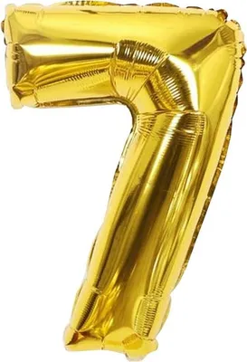 Immagine prodotto di Palloncino in foil numero 7 compleanno oro 82cm