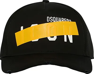 Produktbild von Dsquared2 Be ICON Baseball Cap Schwarz gelb Uni