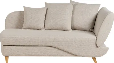 Produktbild von BELIANI Chaiselongue Rechtsseitig Beige Leinenoptik mit Bettkasten Dekokissen Modern Récamiere Liegesofa Sitzmöbel Wohnzimmer Jugendzimmer Ausstattung