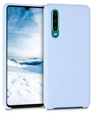 Produktbild von kwmobile Handyhülle für Huawei P30 Hülle - Case Silikon - Kabelloses Laden - Schutzhülle Cover in Hellblau matt