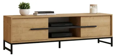 Produktbild von Cinaglio - TV-Schrank, 160x40x50h cm Eiche Braun, ein Regal