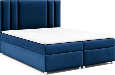 Produktbild von Best for Home Boxspringbett mit Bettkasten Trinity K-8 Bonellfederkern inkl. Topper, mit Lieferung, Aufbau & Entsorgung 200x200-Blau