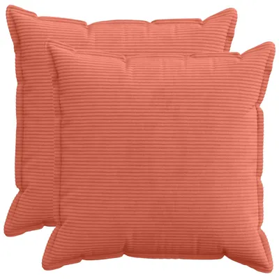 Imagen del producto de vidaXL Fundas de cojín, 2 unidades, HOUTEN, rojo-naranja, 70 x 70 cm, cordón