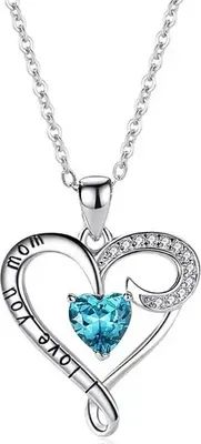 Image de Collier LO-28961 - Argent et Bleu pour Femmes KP28961