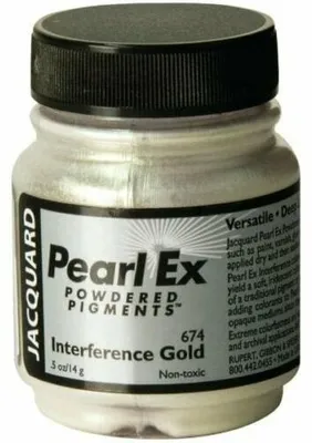 Imagen del producto de Jacquard Pigmento Spielzeug Pearl Ex 14 g, color dorado iridiscente, para uso creativo