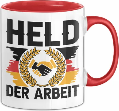 Produktbild von Ddr Tasse Geschenk Held Der Arbeit Ddr Ostprodukt Ostdeutschland (Rot)