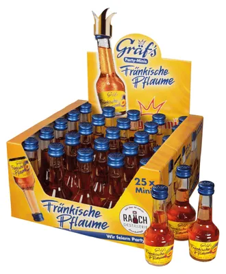 Image de Gräfs Fränkische Pflaume Liqueur de jus de fruits à base de pruneaux 20ml 25er Pack