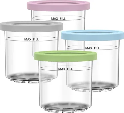 Produktbild von Eismaschine Creami Pint Behälter für Ninja NC299AMZ & NC300s Creami 4 Pack
