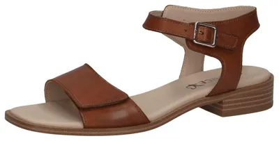 Produktbild von CAPRICE Damen Sandalen flach aus Leder Festlich, Braun (Cognac Nappa), 37 EU