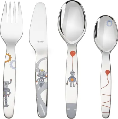 Produktbild von Rösle 95065 Little Robot Baby-Besteck-Set