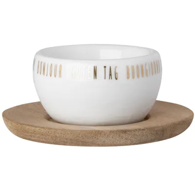 Produktbild von Räder Guten Appetit Eierbecher mit Unterteller neutral 7x7x3cm