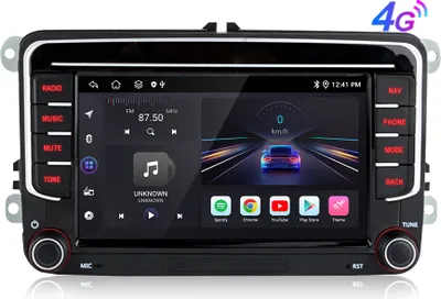 Image de 7 Zoll SWC 6+128G Carplay 8kern Android13 Autoradio 4GSIM WIFI GPS NAVI BT NAVI BT Für Golf Passat Seat Jetta DAB+ 2DIN