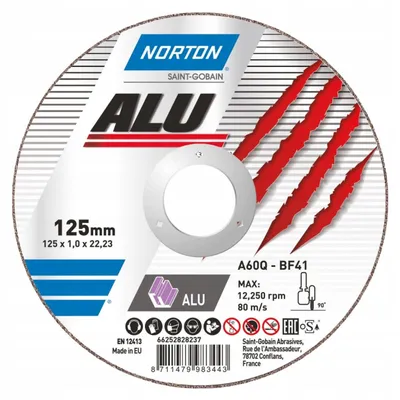 Produktbild von Norton ALU Trennscheibe Aluminium 125 x 1.0 x 22.23 mm