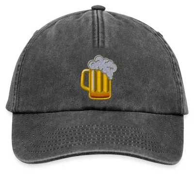 Produktbild von Spreadshirt Bier Stickerei Vintage Cap, One size, Vintage Schwarz