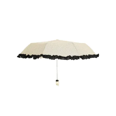 Image de Parapluie de poche télescopique élégant avec housse de protection - Stylé & Pratique Beige