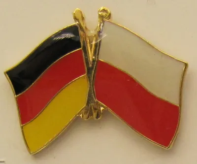 Produktbild von Polen / Deutschland Freundschafts Pin Anstecker Flagge Fahne Nationalflagge