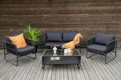 Produktbild von Venture Home Lounge-Set Utah Schwarz