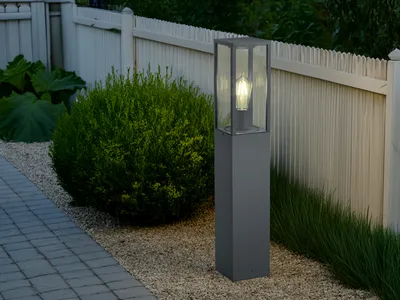 Produktbild von LED Pollerleuchte Garten Wegbeleuchtung modern Außenlampen in Anthrazit, H: 80cm