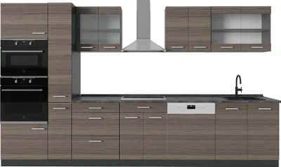 Produktbild von Küchenzeile Vicco R-Line Edelgrau/Anthrazit 350 cm , AP Anthrazit, Model 53417