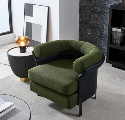 Produktbild von Luxus Stuhl Polster Cocktail Relax Lounge Club Stühle Möbel Design Sessel Grün
