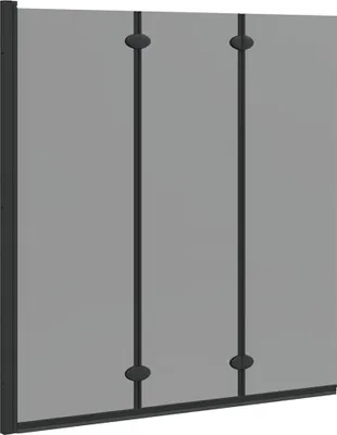 Immagine prodotto di vidaXL Schermo per doccia da bagno nero 130 x 138 cm Vetro temperato