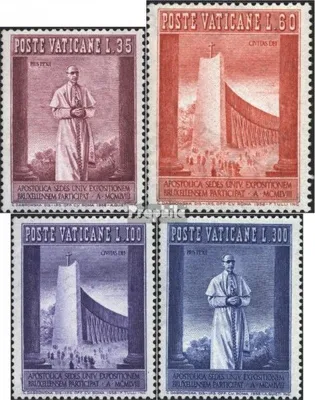 Produktbild von Briefmarken Vatikanstadt 1958 Mi 288-291 (kompl.Ausg.) postfrisch Weltausstellung